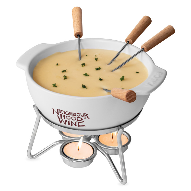 branded fondue set